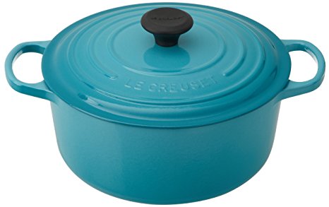 Le Creuset Signature Enameled Cast-Iron 5-1/2-Quart Round French (Dutch) Oven, Caribbean