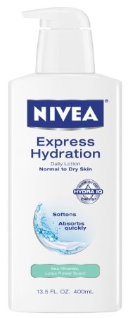 Nivea Express Hydration Daily Lotion for Normal to Dry Skin, 13.5 Fluid Ounce