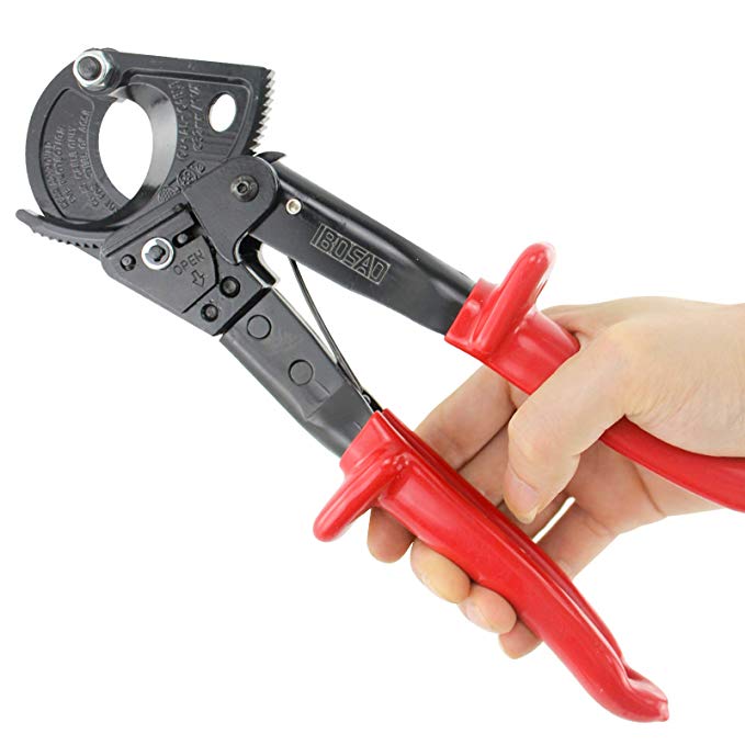 IBOSAD Ratchet Cable Wire Cutter up to 500 mcm Heavy Duty Aluminum Copper Ratcheting Wire Cutting Hand Tool