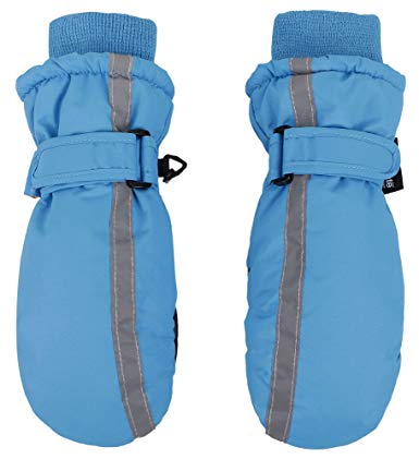 SimpliKids Kid's Thinsulate Insulated Water Snow Resistant Winter Ski Mitten Gloves