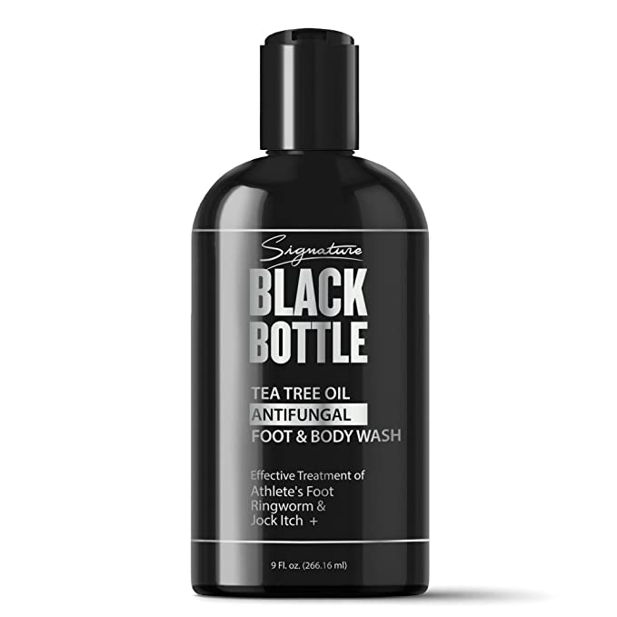 Antifungal Soap With Tea Tree Oil and Active Ingredient Proven Clinically Effective For Jock Itch, Athletes Foot, Ringworm Treatment - Signature Black Bottle Body Wash - 9 oz. (1pk)