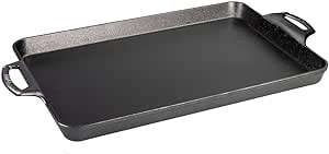 Lodge 15.5"x10.5" Cast Iron Baking Pan, Black