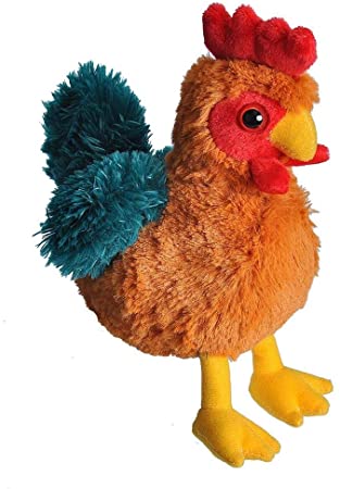 Wild Republic Rooster Plush, Stuffed Animal, Plush Toy, Gifts for Kids, Hug’Ems 7 inches