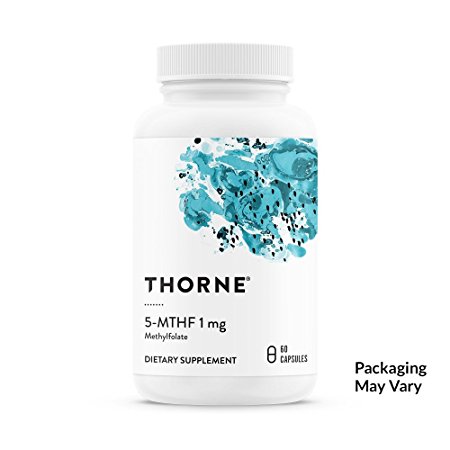 Thorne Research - 5-MTHF 1 mg Folate - Active Vitamin B9 Folate Supplement - 60 Capsules