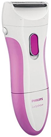 Philips Battery Ladyshave HP6341 Wet and Dry Single Foil Pink