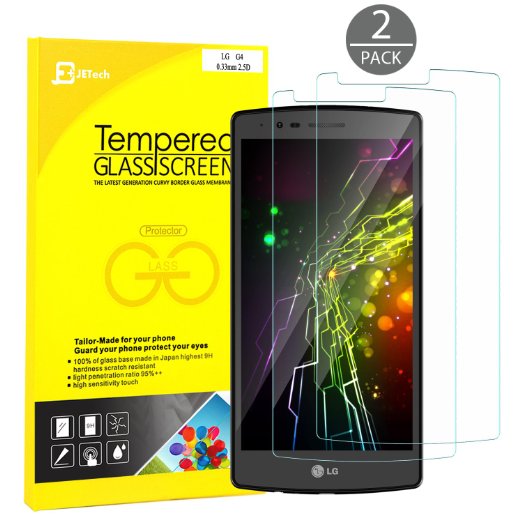 LG G4 Screen Protector JETechreg 2-Pack Premium Tempered Glass Screen Protector Film for LG G4 LGG4 2015 T-moible Sprint ATT Verizon LG G4 2-Pack