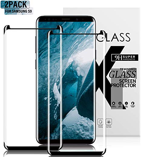 Gozhu [2-Pack] Galaxy S9 Screen Protector Tempered Glass,[Anti-Fingerprint][No-Bubble][Scratch-Resistant] Glass Screen Protector for Samsung Galaxy S9