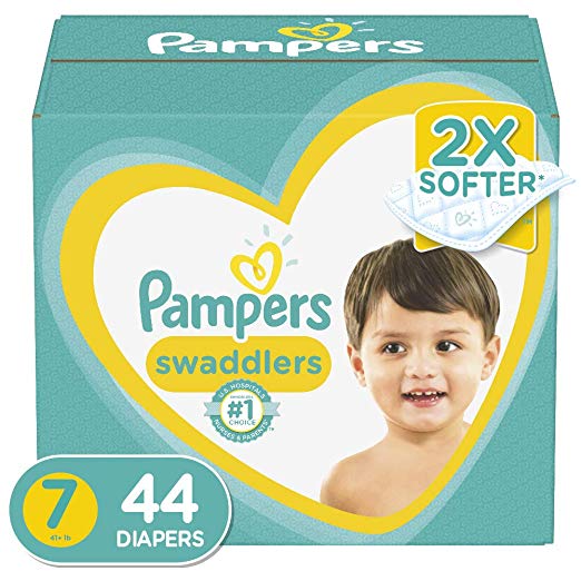 Diapers Size 7, 44 Count - Pampers Swaddlers Disposable Baby Diapers, Super Pack