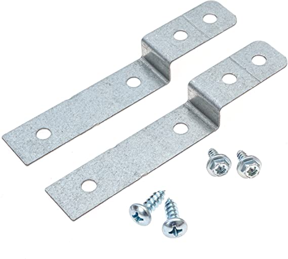 Dishwasher Side Mount Bracket Kit - Compare to DWBRACKIT1 - Electrolux and Frigid Air -Compatible - 2 Brackets and 4 Screws Included - By Impresa Products