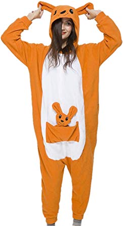 Unisex Adult Animal Pajamas Soft One-Piece Halloween Cosplay Costume
