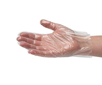 Disposable Safe Gloves Sanitary Gloves PE Gloves Clear Plastic Large Disposable Handling Gloves for cleaning,cooking(2 pack,100sheets/pack)