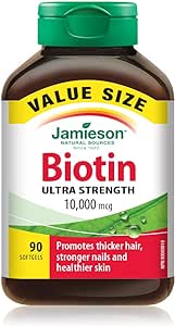 Jamieson Biotin 10,000 mcg Value Size 90 Softgels