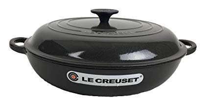 Le Creuset Signature Enameled Cast-Iron 3.5 Quart Round Braiser (Midnight Grey)