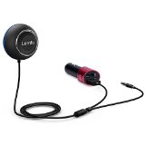 LEMFO Bluetooth 40 Hands-Free Car Kit Wireless Stereo Audio Music Receiver with Built-in Mic Rotatable Knob Adjustment 42A Dual Port USB Car Charger