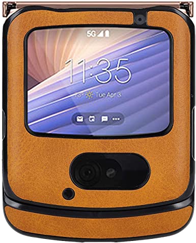 Razr 5G Case,DAMONDY for Motorola Razr 5G Case, Slim Thin Business PU Leather Soft Anti-Slip Full Body Protective Phone Cover Cases Compatible with Motorola Razr 5G -Brown