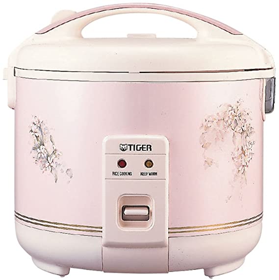 Tiger 5.5 Cup JNP-1000 1.0L Electric Heating Japanese Rice Cooker Warmer to Make Perfectly Moist Fluffy Rice - Australian Model 240V Jasmine Pink