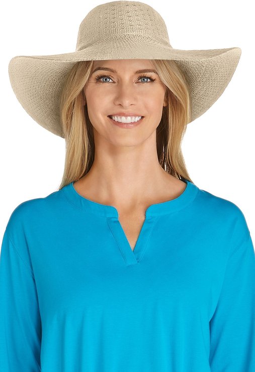 Coolibar UPF 50  Women's Packable Wide Brim Sun Hat - Sun Protective