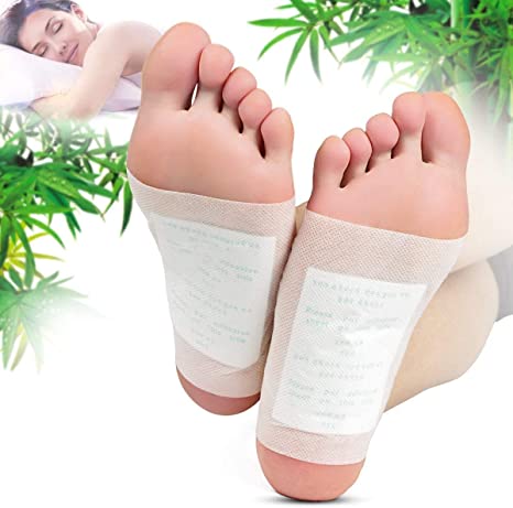 100 Pcs Detox Foot Pads，Natural Slimming Patch Loss Weight Remove Body Toxins Relief Stress Improve Sleep