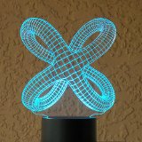 Optical Illusion 3D Crisscross Rings Lighting by Playtime 123 is a Great Nightlight with a Soft Subtle Glow for Kids These Eco-friendly Laser Cut Precision LED Lights Make Beautiful Gifts for Mom and Amazing Desk Lamps for Dad Start Enjoying your very own Multicolored USB Powered Light Today
