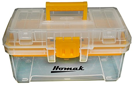 Homak   TP00115088 15-Inch Plastic Transparent Toolbox with Tray