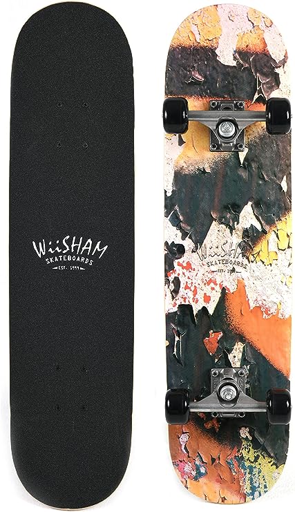 WiiSHAM Skateboards Pro 31 inches Complete Skateboards for Teens, Beginners, Girls,Boys,Kids,Adults