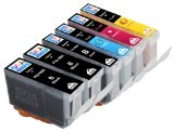 Skia Ink Cartridges  6 Pack Compatible with Canon 8PGI-5BK ClI-8BK CLI-8C CLI-8M CLI-8Y for PIXMA iP4200 PIXMA MP500 PIXMA MP530 PIXMA MP610 PIXMA MP800 PIXMA MP800R PIXMA MP810 PIXMA MP830 PIXMA MP950 PIXMA MP960 PIXMA MX850