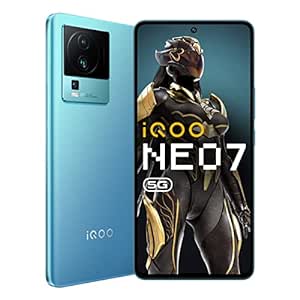 (Refurbished) iQOO Neo 7 5G (Frost Blue, 12GB RAM, 256GB Storage) | Dimensity 8200, only 4nm Processor in The Segment | 50% Charge in 10 mins | Motion Control & 90 FPS Gaming