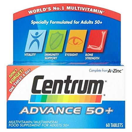 Centrum Advance 50 Plus Complete A-Z Multivitamins & Minerals, 60 Tablets