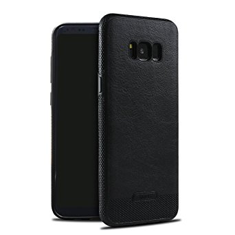 Galaxy S8 Case SunRemex Luxury Leather grain with Full Body Protective and Anti-Scratch and Non-Slip Design Design for Samsung Galaxy S8(2017) (Black)