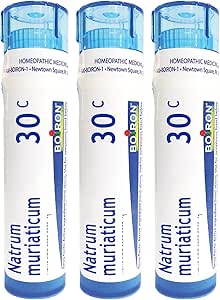 Boiron Natrum Muriaticum 30c Homeopathic Medicine for Runny Nose - Pack of 3 (240 Pellets)