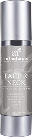 ArtNaturals Face and Neck Firming Cream - Active Ingredient Vitamin C Serum - Daily Moisturizer for Face, Chest & Body - for Tightening Loose & Sagging Skin - Reduces Wrinkles & Fine Lines - 50 ml.