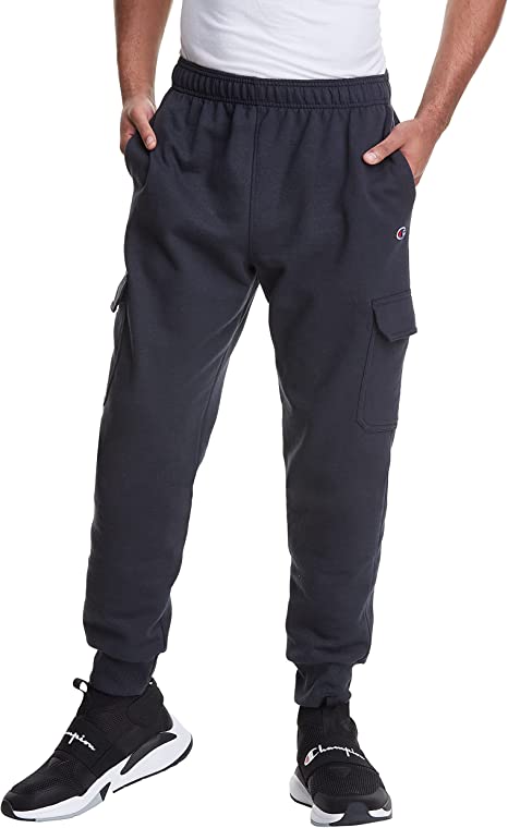 Champion Mens Powerblend Cargo Jogger Pants,Jogger Sweatpants for Men,Men's Cargo Joggers, 31"