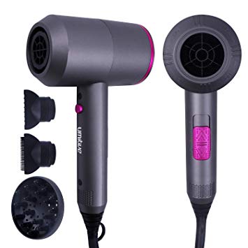 Umitive Professional Hair Dryer 2000W, Ionic Blow Dryer with Powerful AC Motor, Ceramic Technology, 3 Speeds, Contain 2 Nozzles and 1 Diffuser
