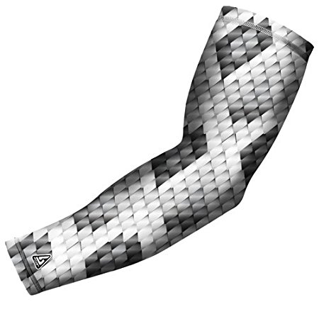 B Driven Sports Arm Sleeve Pro-Fit 220gsm compression material, with a Diamonds Design, Large selction of sizes and colors Includes our no-hassle returns/exchange (no need to send it back)