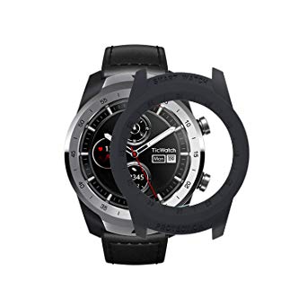 TicWatch Pro Case SIKAI Protective Anti-Scratch Bumper Cover for TicWatch Pro Smart Watch Ultra-Light Multi-Colors (Black)