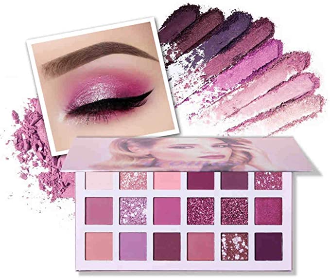 ONEWELL New Nude Eyeshadow Palette 18 Colors Matte Shimmer Glitter Multi-Reflective Shades Complexion Ultra Pigmented Cherry Makeup Eye Shadow