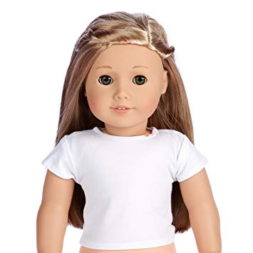DreamWorld Collections White T-shirts - Pack of 3 - Clothes Fits 18 Inch American Girl Doll (Doll Not Included)
