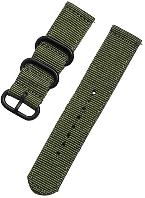 Quality Military RAF Style Nylon 2 Piece Watch Band Strap, Military NATO with Premium Buckle, 12 Colors, Camo Pattern (Sizes: 18mm, 20mm, 22mm, 24mm)
