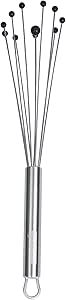 Restaurantware-German Standard 10.6 Inch Ball Whisk, 1 Kitchen Whisk With Silicone Balls - Ergonomic Handle, Dishwashable, Stainless Steel Manual Egg Beater, Durable, For Whisking, Stirring, Mixing