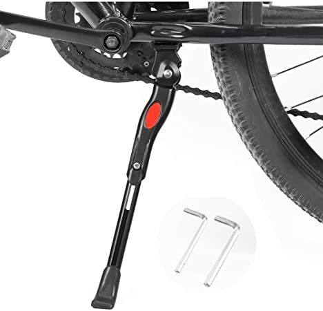 Bicycle Kickstand, Adjustable Aluminum Alloy Bicycle Side Support Bracket Generally 22“24”26“27“ Mountain Bike/Road Bike/BMX/MTB/City Bike/Kids Bike/Sports Bike/Adult Bike …