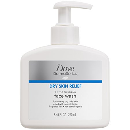 Dove DermaSeries Fragrance-Free Face Wash, for Dry Skin 8.45 oz, 2 ct