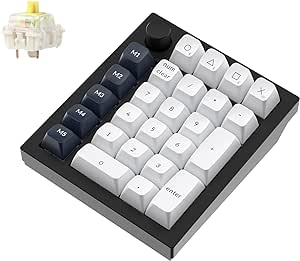 Keychron Q0 Max Wireless Custom Mechanical Numpad, 2.4 GHz/Bluetooth 5.1/Wired QMK Number Pad, RGB Hot-Swappable with Gateron Banana Switch for Laptop Mac Windows Linux - Black