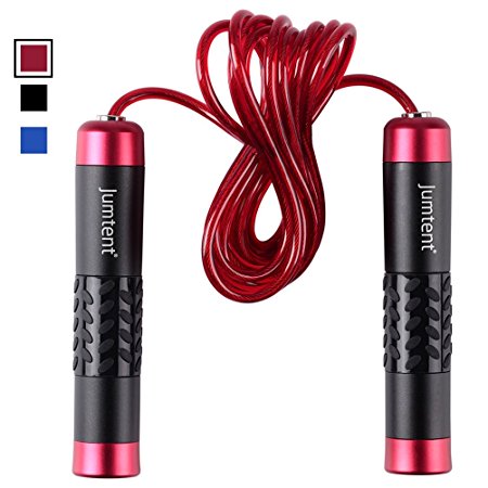 Jumtent Jump Rope with Adjustable Speed Cable & Aluminum Handles - Skipping Rope for Fitness Workouts, Jumping Exercise, Skipping and Boxing