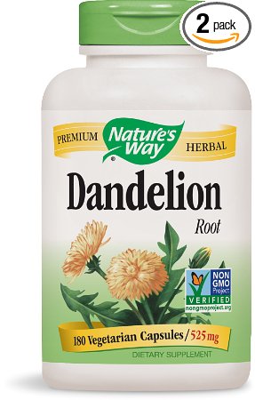 Nature's Way Dandelion Root,180 Vcaps (Pack of 2)