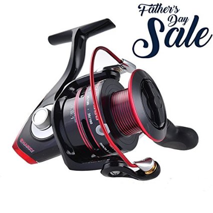 [Father's Day Sale]KastKing Sharky II Waterproof Spinning Reel - Up To 41.5LBs Revolutionary Drag System with Carbon Fiber Matrix - Enhanced Brass Gear and No-Screw Power Launch Spool - [2016 Flagship Spinning Reel]