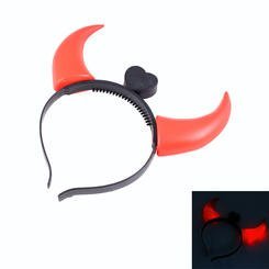 Mammoth Sales Light Up LED Devil Horns Headband Costume - Various Colors by
