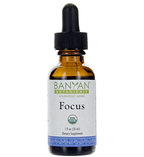 Banyan Botanicals Focus Liquid Extract, USDA Organic, Ayurvedic Herbal Formula Designed To Provide Mental Support When You Need to be Focused