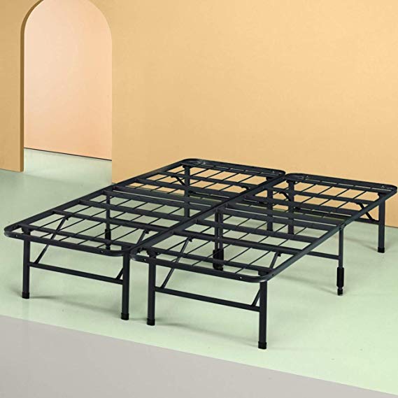 Sleep Master Platform Metal Bed Frame/Foundation Set (SmartBase Metal Brackets for Headboard Footboard Attachment Bed Skirt - FULL) Perfect for Spring, Latex Memory Foam Mattresses (Renewed)