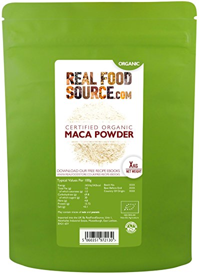 RealFoodSource Certified Organic Peruvian Maca Powder (500g)