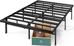 Zinus Justin 14 Inch Easy to Assemble Mattress Foundation, Steel Support, No Box Spring Needed, King